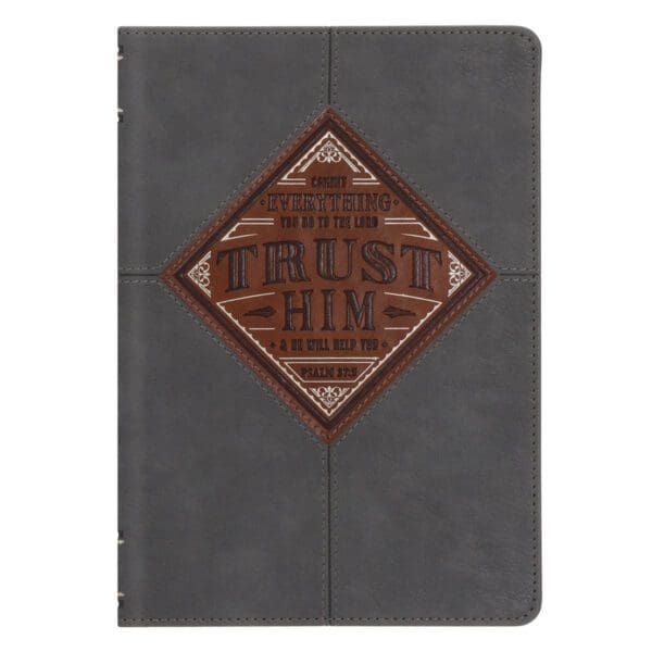 Trust Him Grey Faux Leather Journal - Image 9