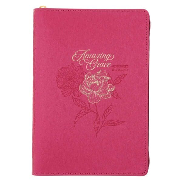 Amazing Grace How Sweet the Sound Faux Leather Journal with Zipped Closure - Image 9