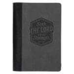 Seek the Lord and His Strength Grey Faux Leather Journal with Zipped Closure - Image 9