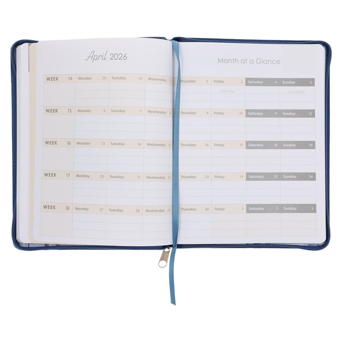 9780638003765_feature4 2026 Diary - 18-Month Planner for Women - I Know the Plans - Faux Leather with Zip - Image 6