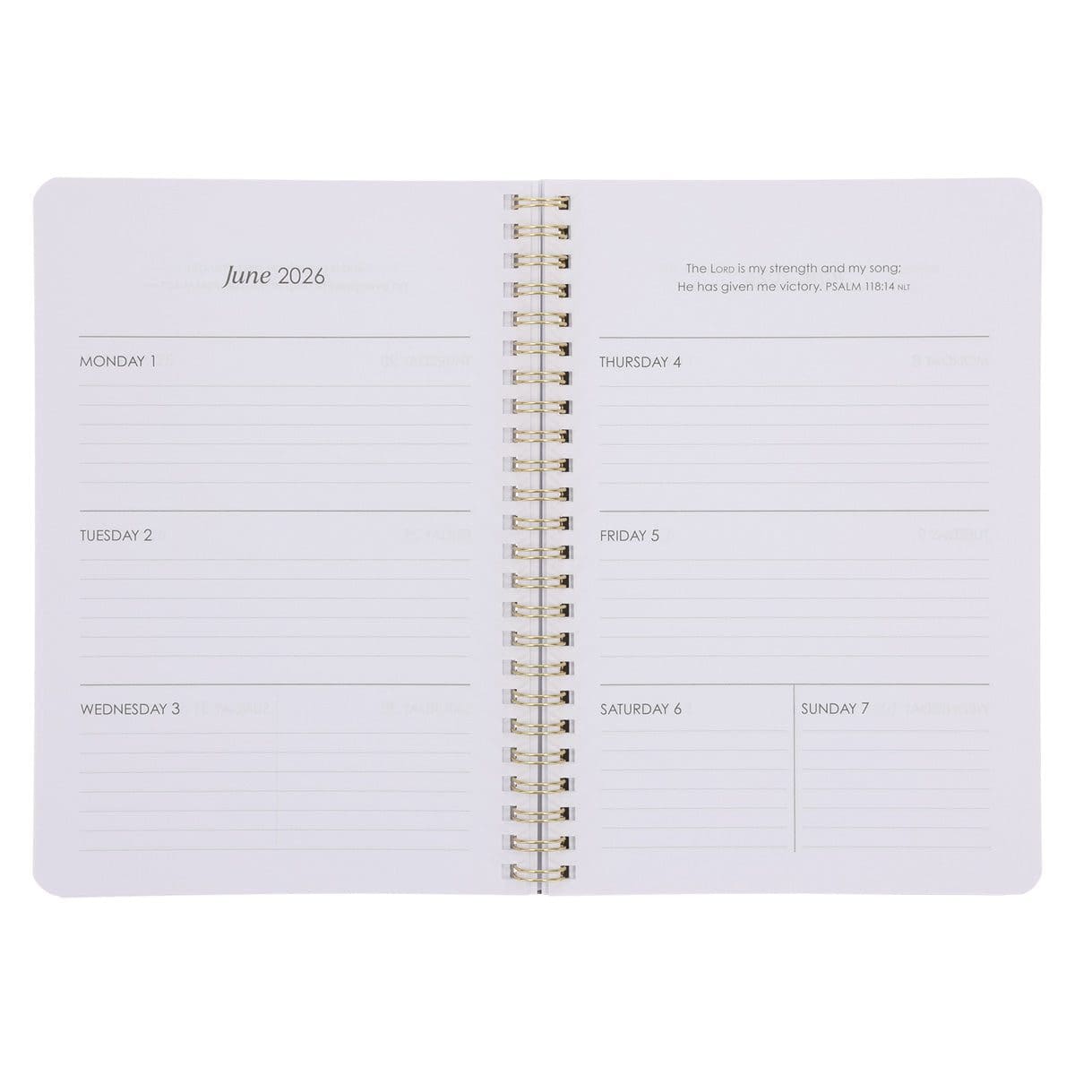 9780638003772_feature4 2026 Diary - Daily Planner - Strong and Courageous - Wirebound - Image 6