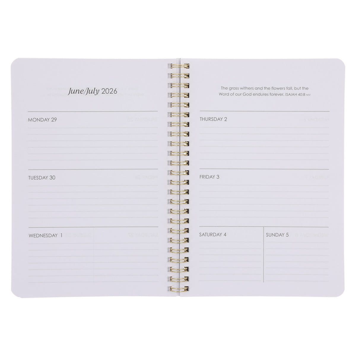 9780638003772_feature5 2026 Diary - Daily Planner - Strong and Courageous - Wirebound - Image 7