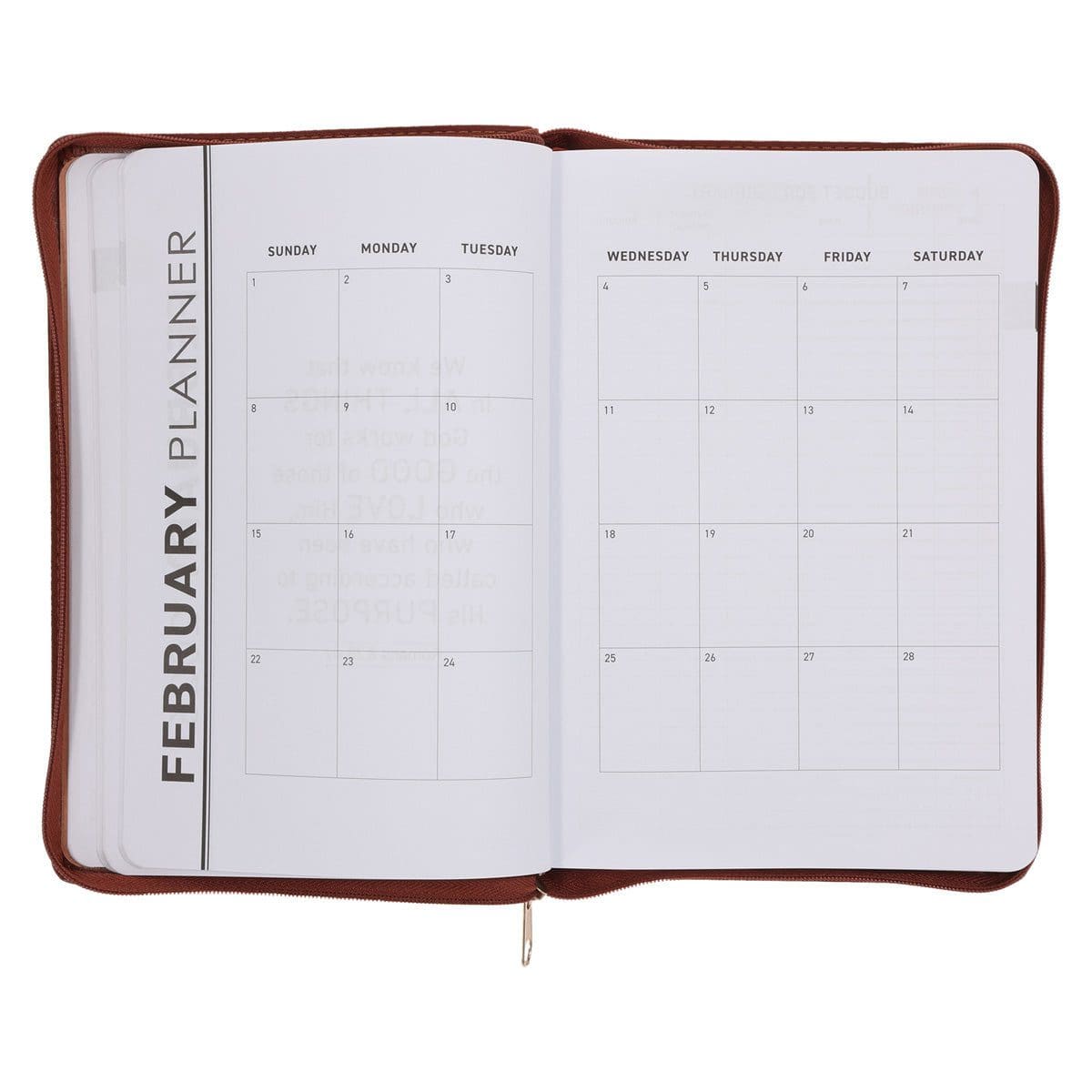 9780638003789_feature3 2026 Executive Diary - Daily Planner - The Lord is My Strength - Faux Leather with Zip - Image 4