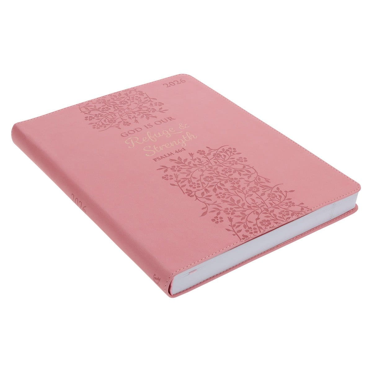 9780638003802_feature1 2026 A4 Executive Diary - Daily Planner - God Is Our Refuge and Strength - Faux Leather - Image 2