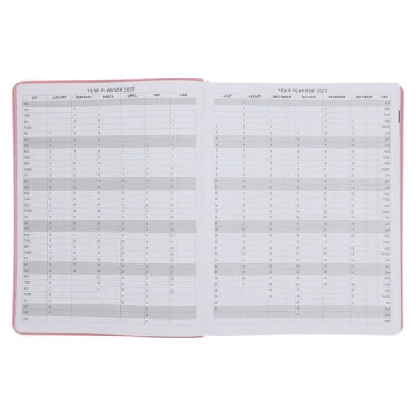 2026 A4 Executive Diary - Daily Planner - God Is Our Refuge and Strength - Faux Leather - Image 3