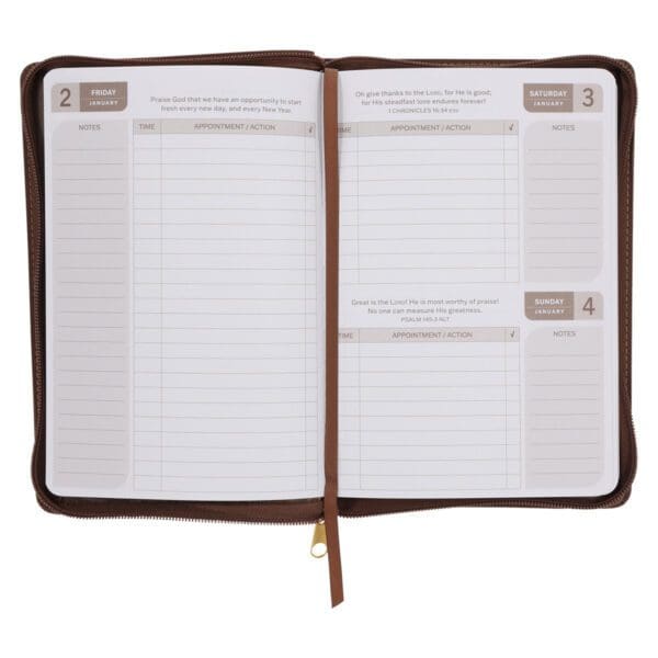 2026 Angus Buchan Diary - Daily Planner - Stand Firm in the Faith - Faux Leather with Zip - Image 6
