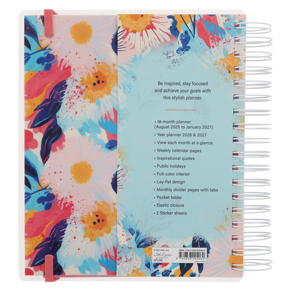 9780638004069_back 2026 Diary - 18-Month Planner for Women - Today Is a New Beginning - Wirebound - Image 2