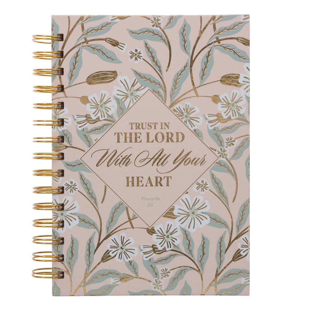9780638004168_front Trust in the Lord with All Your Heart Blush Hardcover Wirebound Journal - Image 1