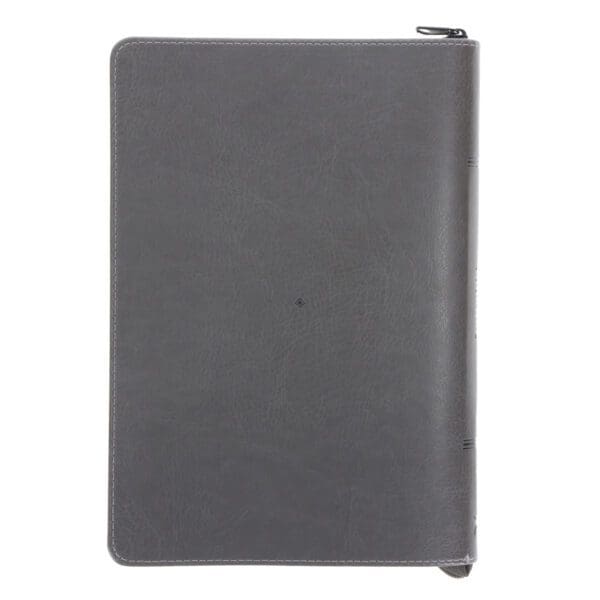 Seek the Lord & His Strength, Seek His Face Grey Faux leather Journal with Zipped Closure - Image 2