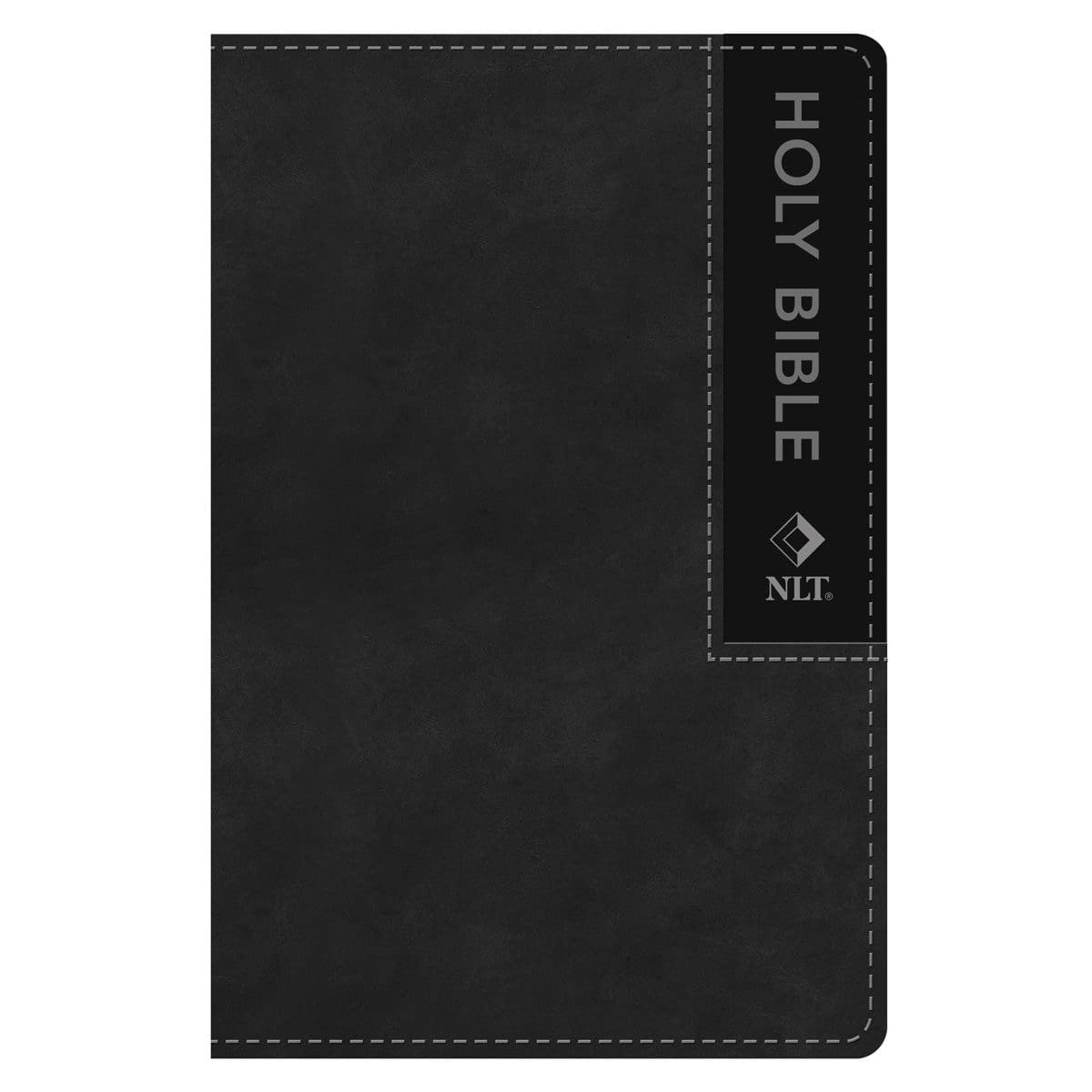9780638004342_front NLT Black Faux Leather Standard Bible - Image 1