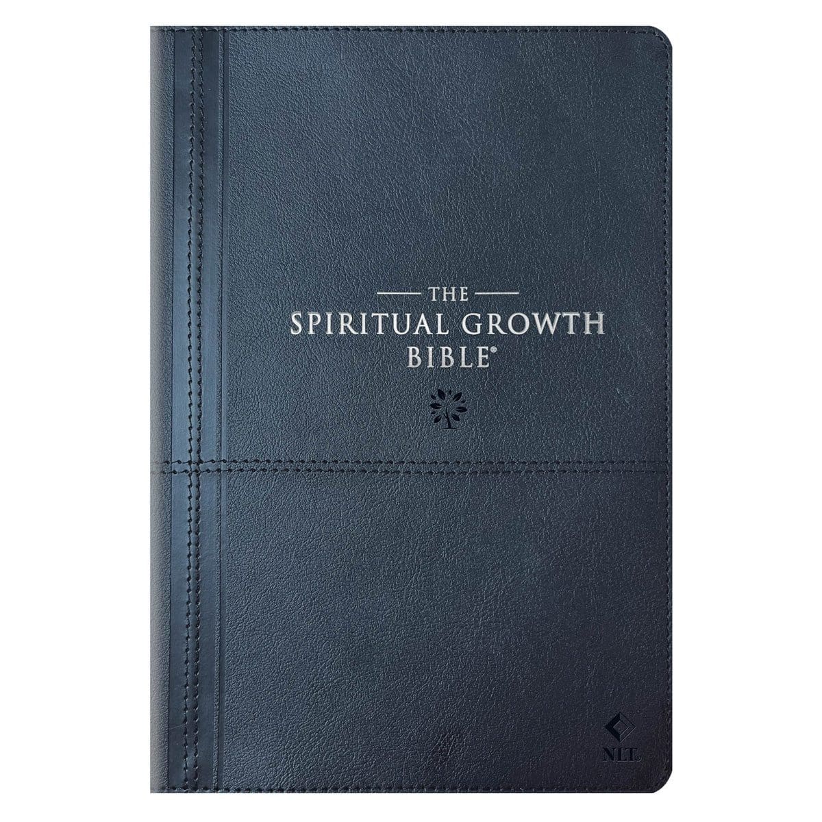 9780638004427_front NLT Black Faux Leather Spiritual Growth Bible - Image 1
