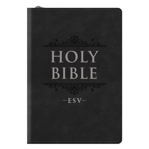 ESV Black Faux Leather Compact Bible with Zip - Image 1