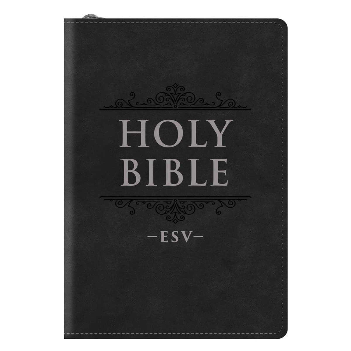 9780638004472_front ESV Black Faux Leather Compact Bible with Zip - Image 1