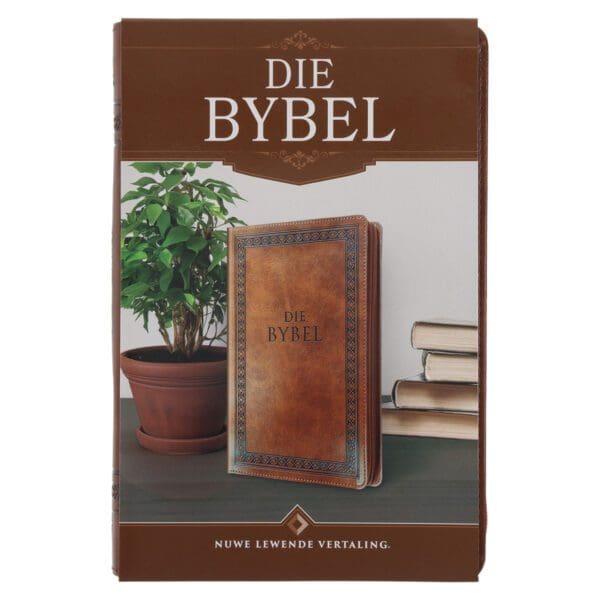 NLV Taan Bruin Kunsleer Standaard Bybel met Ritssluiter en Duimgrepe - Image 11