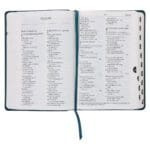 NLV Olyfgroen Met Goue Blomme Kunsleer Standaard Bybel Met Duimgrepe - Image 9