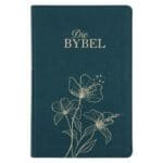 NLV Olyfgroen Met Goue Blomme Kunsleer Standaard Bybel Met Duimgrepe - Image 5