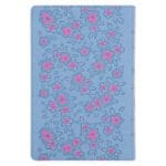 NLV Ligblou Met Pienk Blomme Kunsleer Standaard Bybel Met Duimgrepe - Image 2