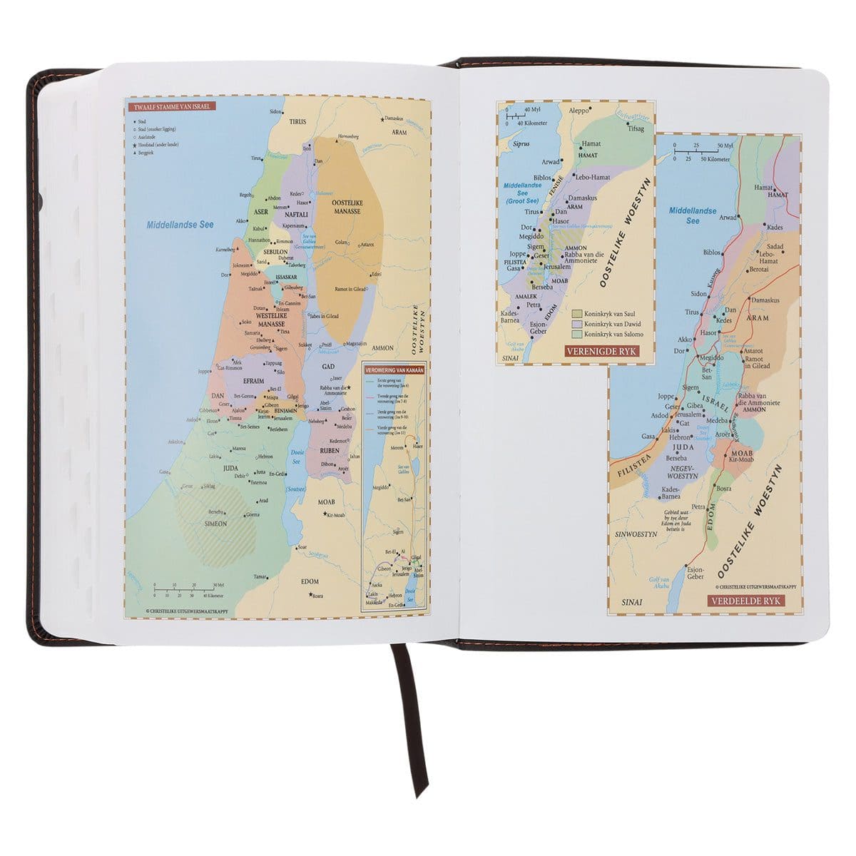 9780638009606_feature4 NLV Donkerbruin en Oranje Kunsleer Standaard Bybel Met Duimgrepe - Image 10