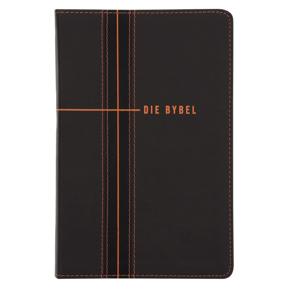 9780638009606_front NLV Donkerbruin en Oranje Kunsleer Standaard Bybel Met Duimgrepe - Image 5