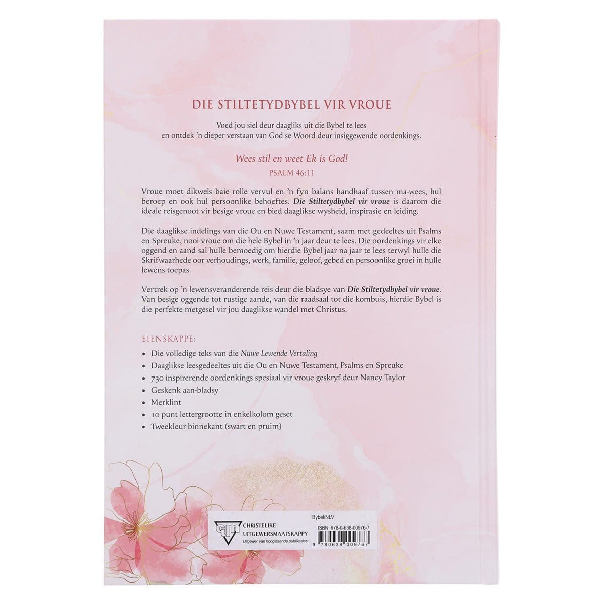 9780638009767_back NLV Pienk Blomme Hardeband Stiltetydbybel vir Vroue - Image 6