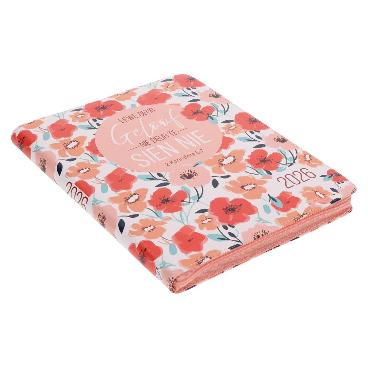 9780638010251_feature1 2026 18-Maande Dagbeplanner vir Vroue - Lewe Deur Geloof - Kunsleer met Rits - Image 3