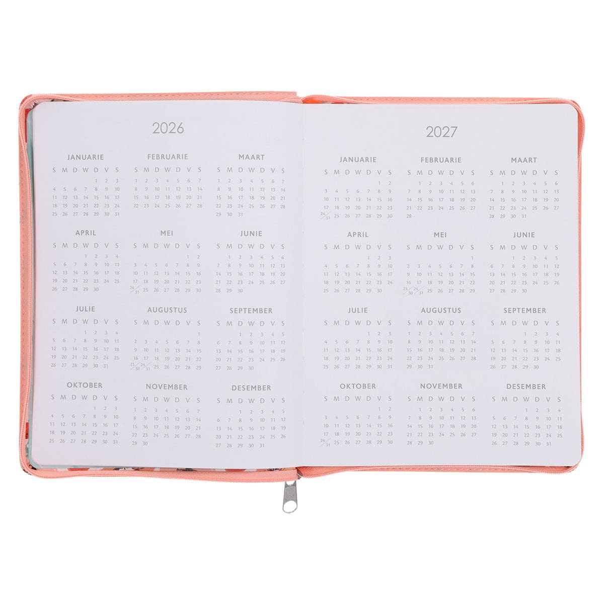 9780638010251_feature2 2026 18-Maande Dagbeplanner vir Vroue - Lewe Deur Geloof - Kunsleer met Rits - Image 4