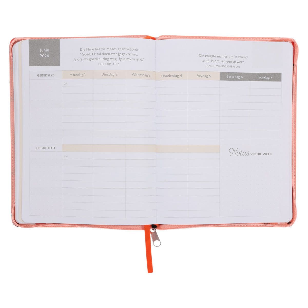 9780638010251_feature5 2026 18-Maande Dagbeplanner vir Vroue - Lewe Deur Geloof - Kunsleer met Rits - Image 7