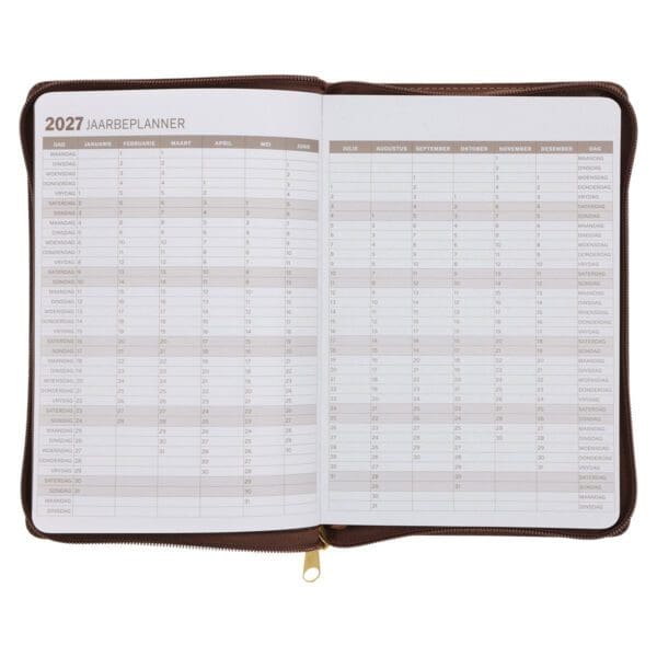 2026 Angus Buchan Dagboek - Dagbeplanner - Staan Vas in Julle Geloof - Kunsleer met Rits - Image 4