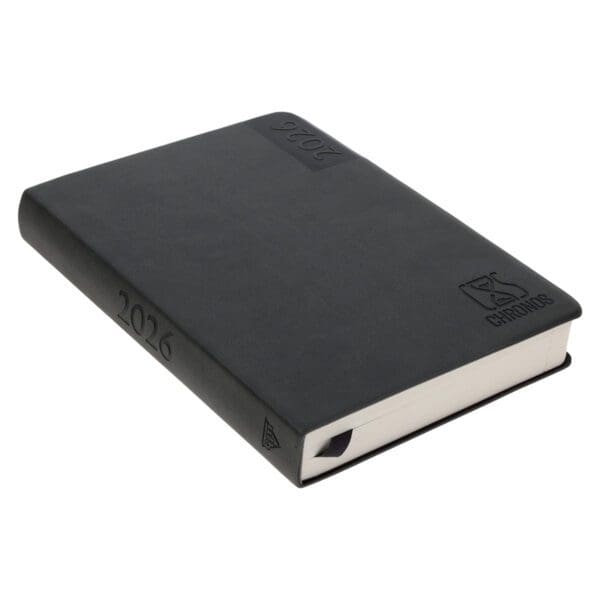 2026 Dagboek - Chronos Dagbeplanner - Grys Kunsleer - Image 3