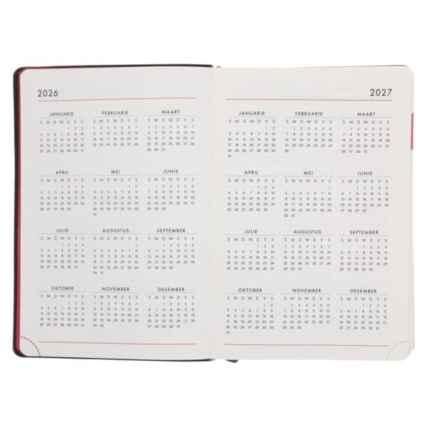 2026 Dagboek - Chronos Dagbeplanner - Grys Kunsleer - Image 4