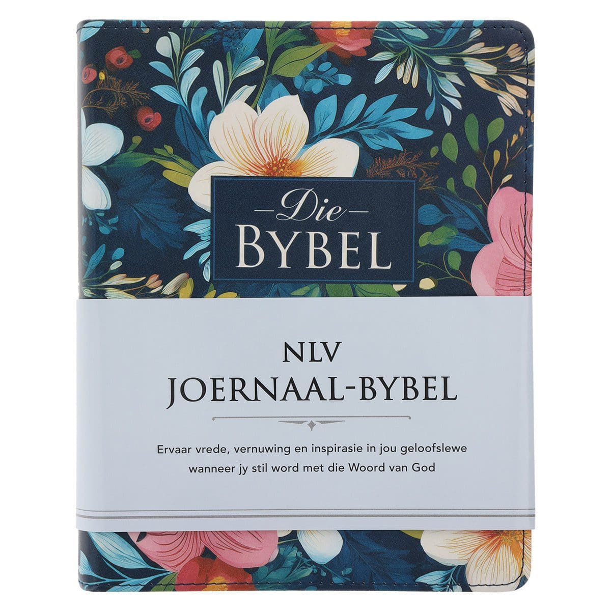 9780638010398_feature1 NLV Donkerblou Blomme Kunsleer Joernaal-Bybel - Image 3