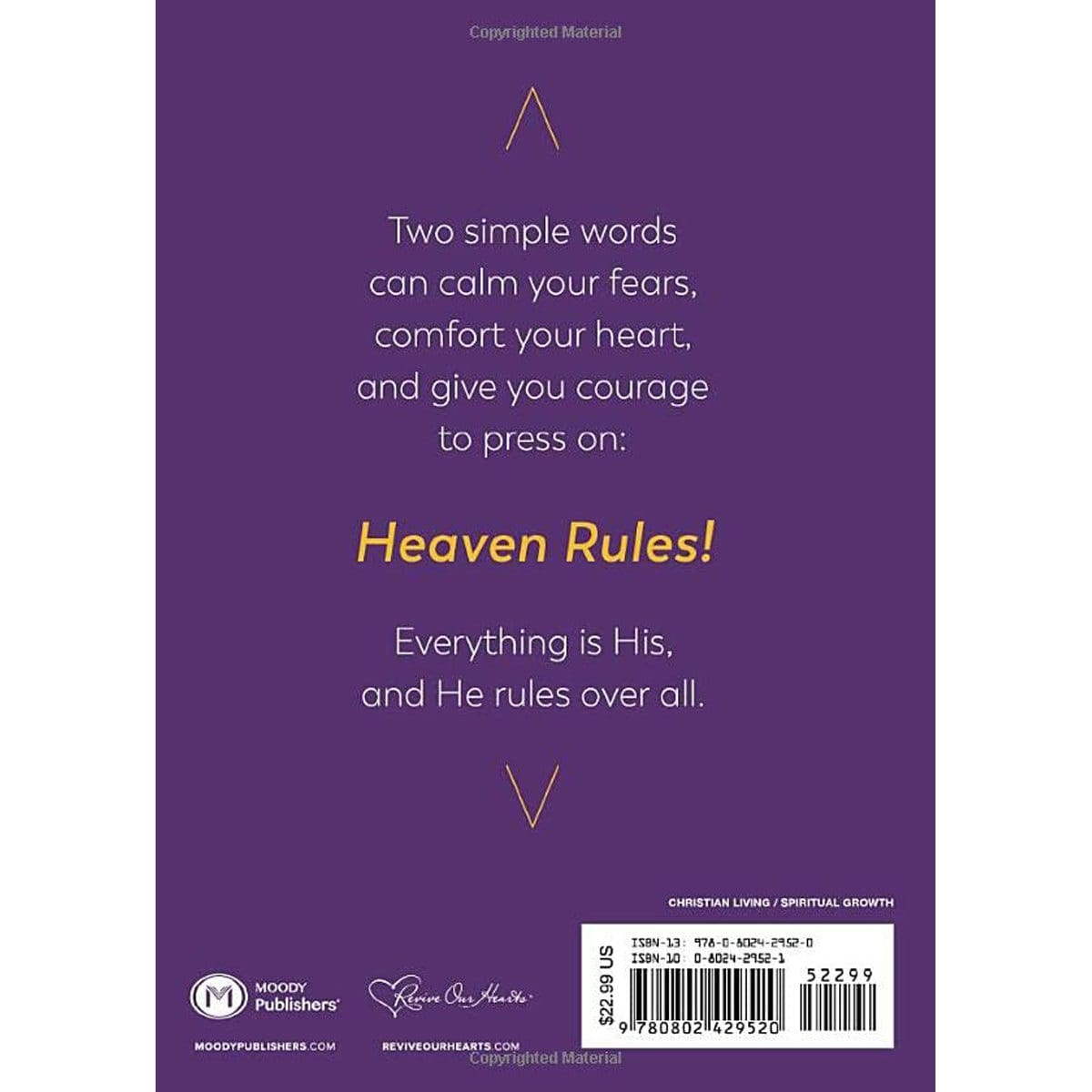9780802429520_back Heaven Rules: Take Courage Take Comfort Our God Is In Control (Hardcover) - Image 10