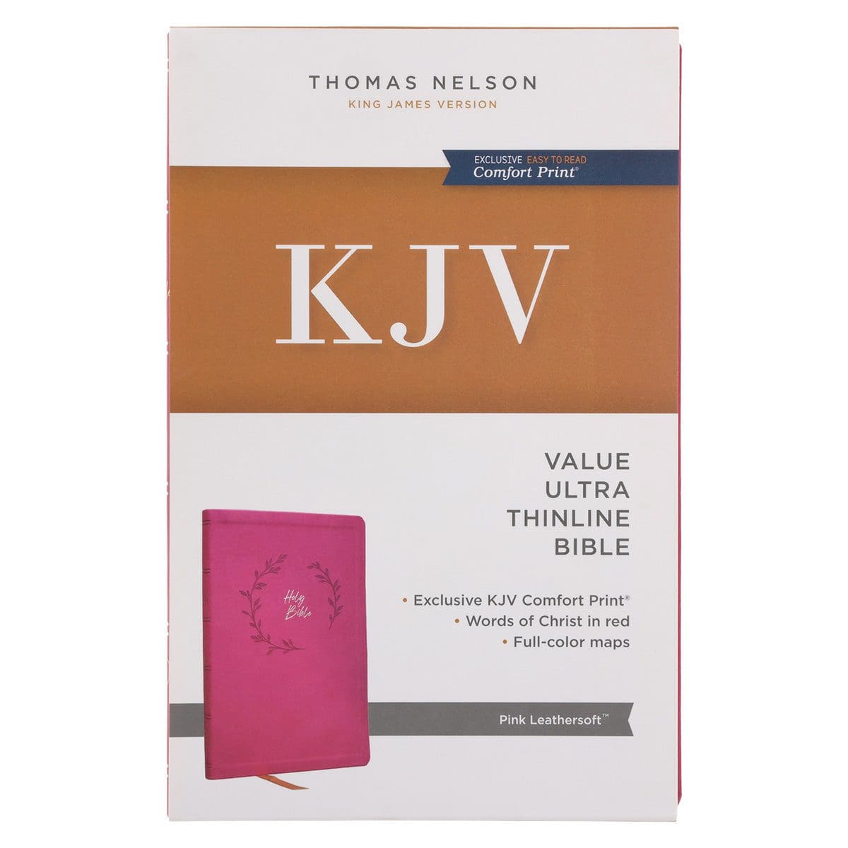 9781400338290_feature5 KJV Pink Imitation Leather Value Ultra Thinline Bible Comfort Print - Image 12