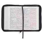 KJV Black Faux Leather Mini Pocket Edition Bible Red Letter With Zip - Image 35