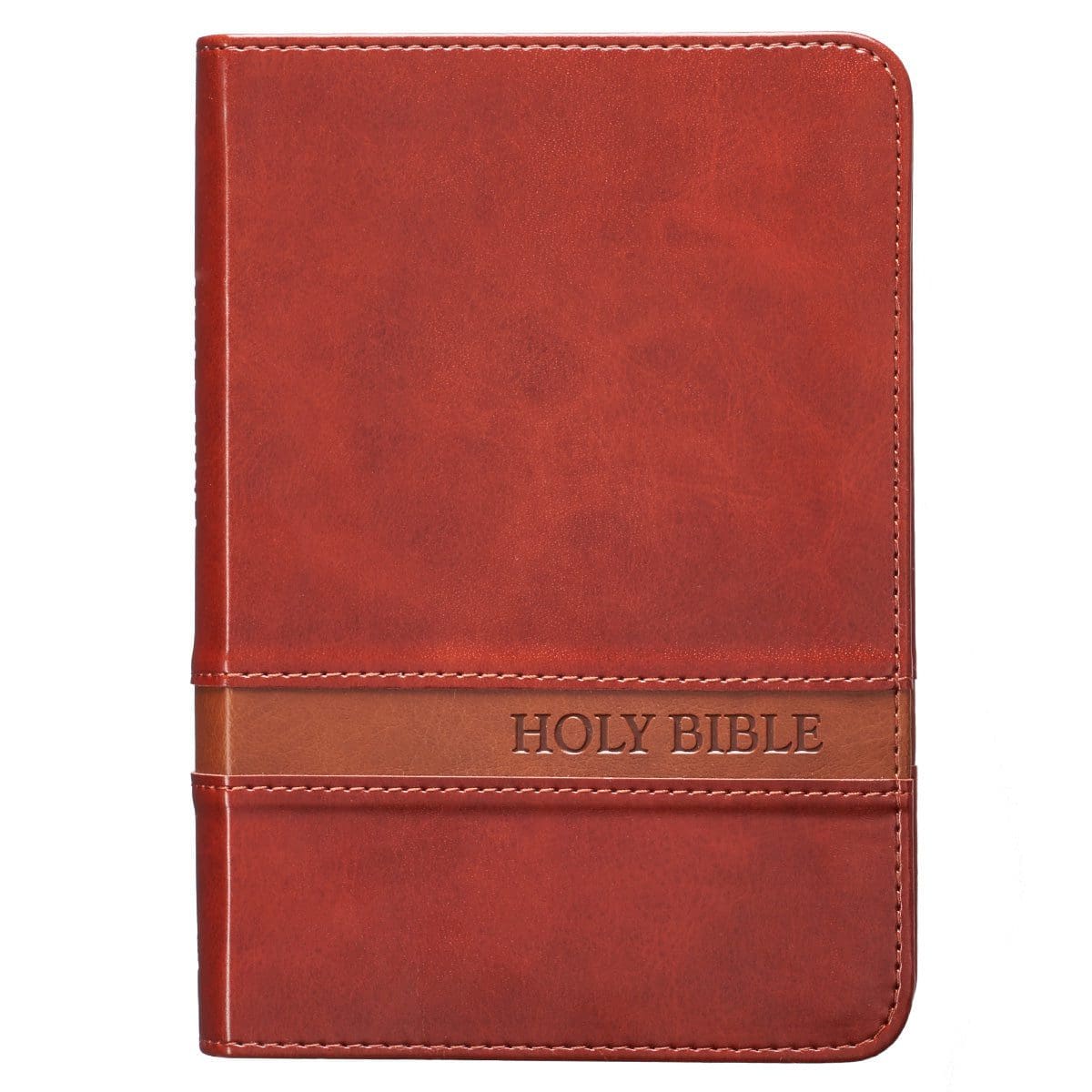 9781432117337_front KJV Brown Faux Leather Compact Bible Large Print Red Letter - Image 28
