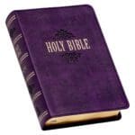KJV Purple Faux Leather Compact Bible Large Print Red Letter - Image 31