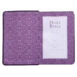 KJV Purple Faux Leather Compact Bible Large Print Red Letter - Image 32