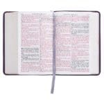 KJV Purple Faux Leather Compact Bible Large Print Red Letter - Image 34