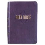 KJV Purple Faux Leather Compact Bible Large Print Red Letter - Image 29