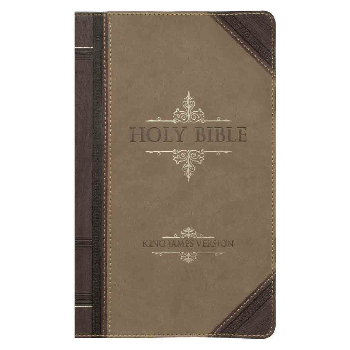9781432117375_front KJV Tan & Brown Faux Leather Standard Bible Giant Print Red Letter - Image 29