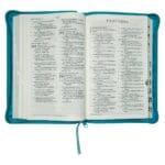 ESV Turquoise Faux Leather Standard Bible Thumb Indexed With Zip - Image 32