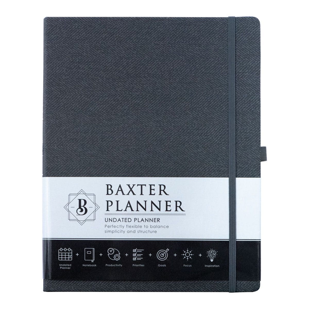9781432134495_front Baxter Undated Planner A4 Black (Durable Synthetic Fibre Flexcover) - Image 20