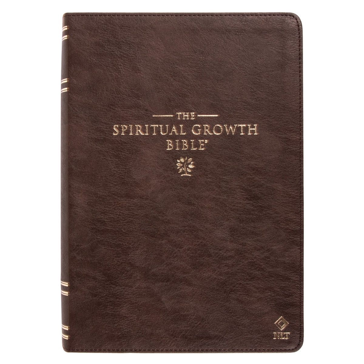 9781432134662_front NLT Dark Brown Faux Leather Thumb Indexed Spiritual Growth Bible - Image 29