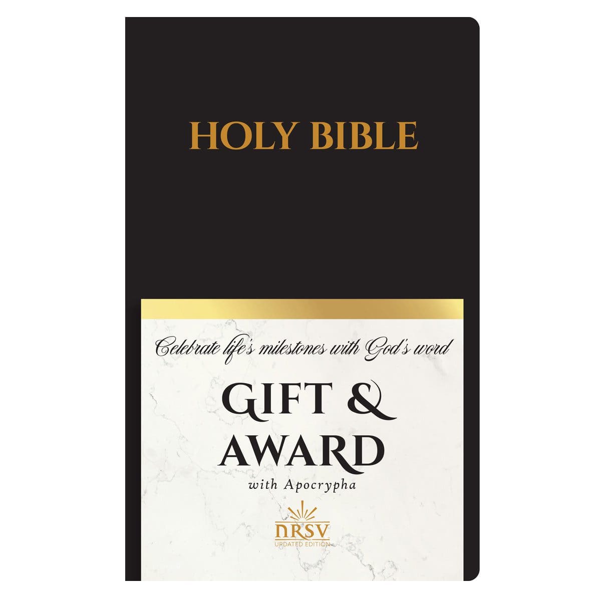 9781496472045_front NRSV Black Imitation Leather Gift & Award Bible Updated Edition with Apocrypha - Image 2
