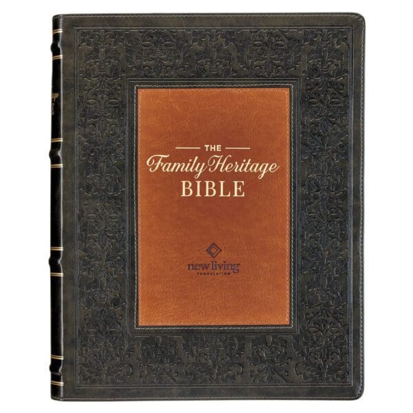 NLT Dark Olive And Brown Faux Leather Flexcover The Family Heritage Bible - Image 13