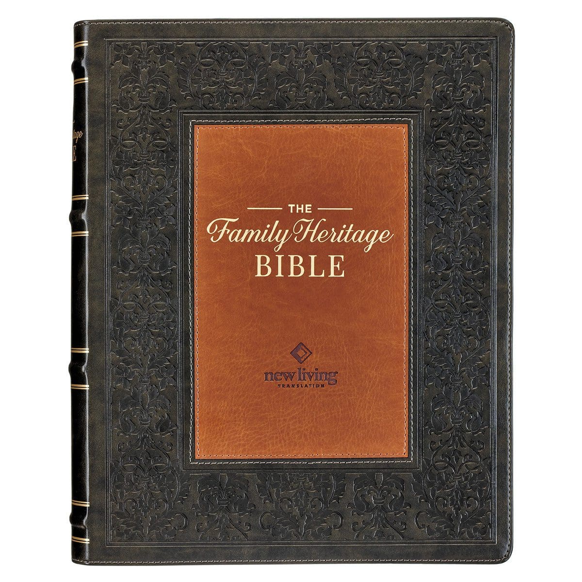 9781639522309_front NLT Dark Olive And Brown Faux Leather Flexcover The Family Heritage Bible - Image 13