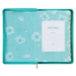 KJV Teal Floral Faux Leather Flexcover Deluxe Gift Bible With Zip - Image 30