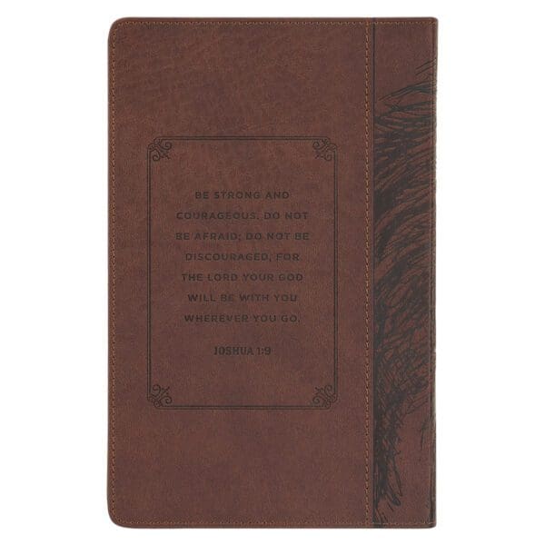 KJV Brown Lion Faux Leather Flexcover Deluxe Gift Bible With Zip - Image 5