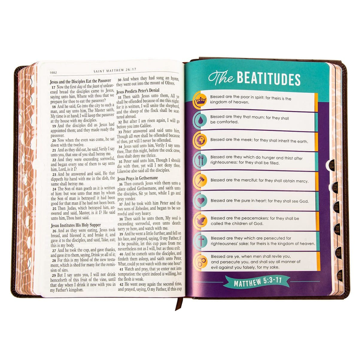 9781639522989_feature4 KJV Brown Lion Faux Leather Flexcover Kids Bible Large Print - Image 34