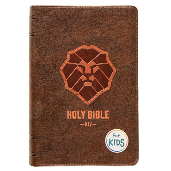 KJV Brown Lion Faux Leather Flexcover Kids Bible Large Print - Image 29